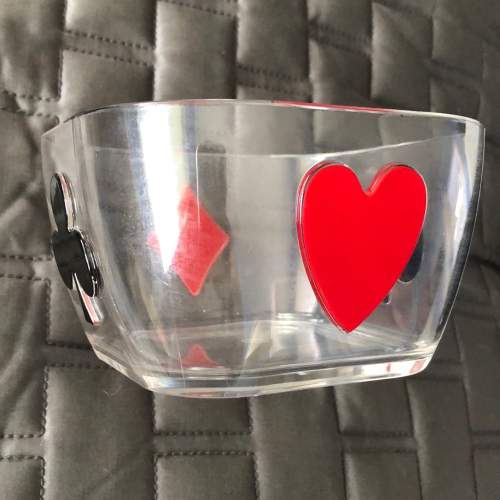 Card Suits Plastic bowl - Spades, Clubs, Diamonds, Hearts
